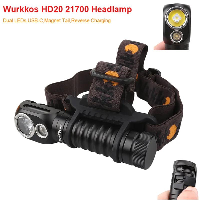 Wurkkos HD20 工  21700 Ʈ 2000lm  LED LH351D XPL USB   ׳ƽ  ۾ ķ Ʈ, Ʈ   ȶ